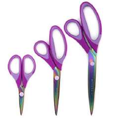 KIT 3 TESOURAS TITANIUM PROFISSIONAL